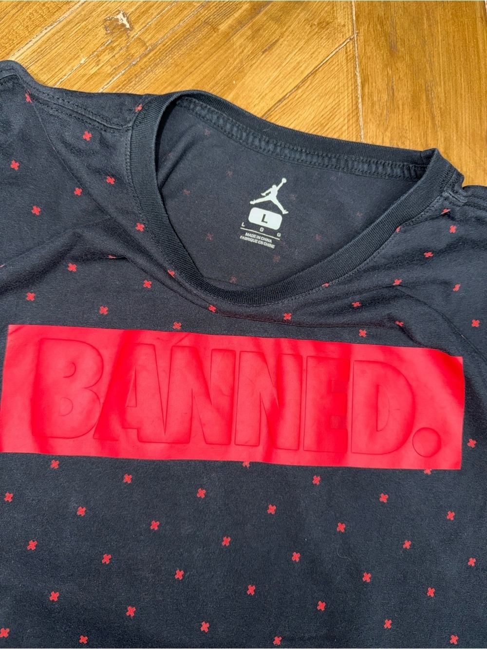 Jordan Brand "Banned" Graphic T-Shirt – Men's Size Large